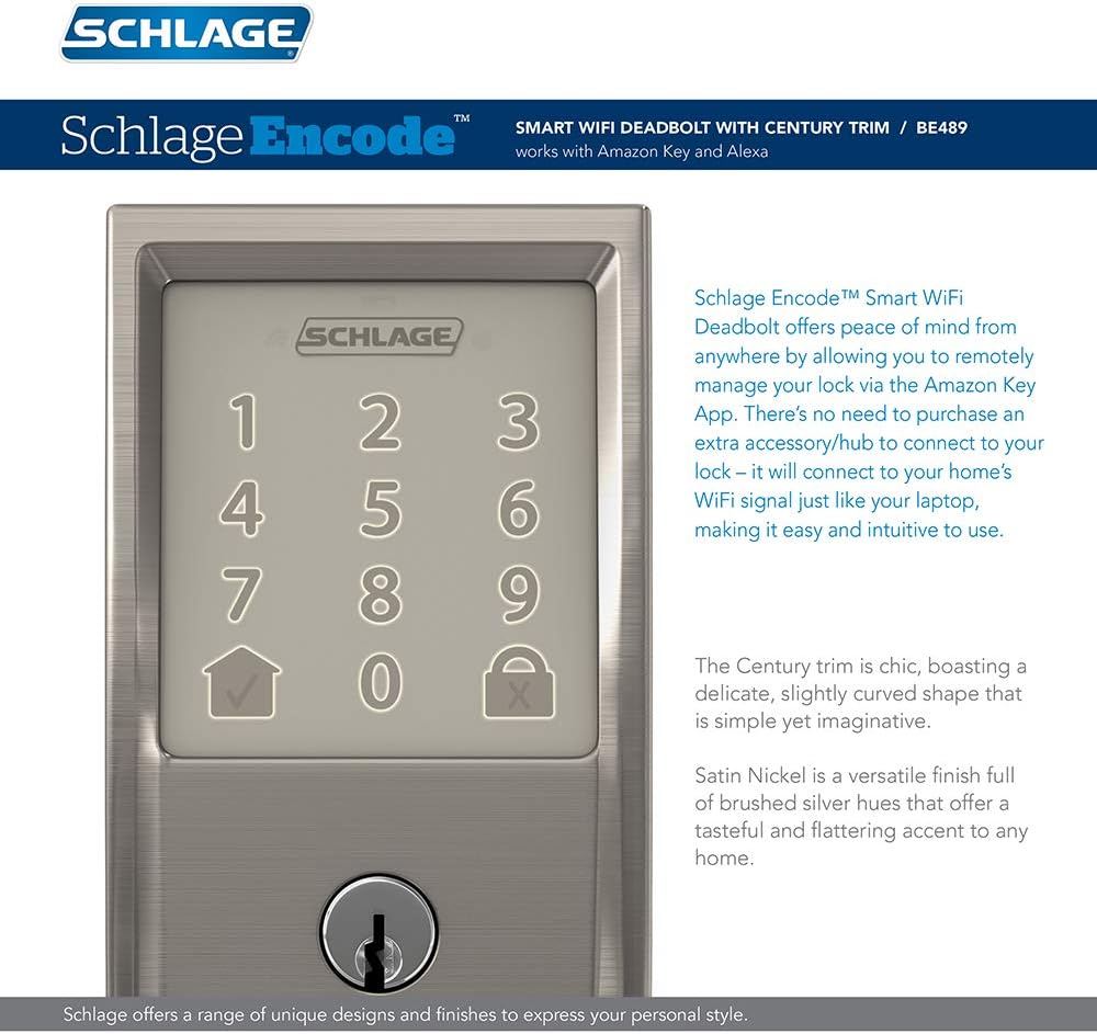 Encode Smart Wifi Deadbolt Lock – Keyless Entry