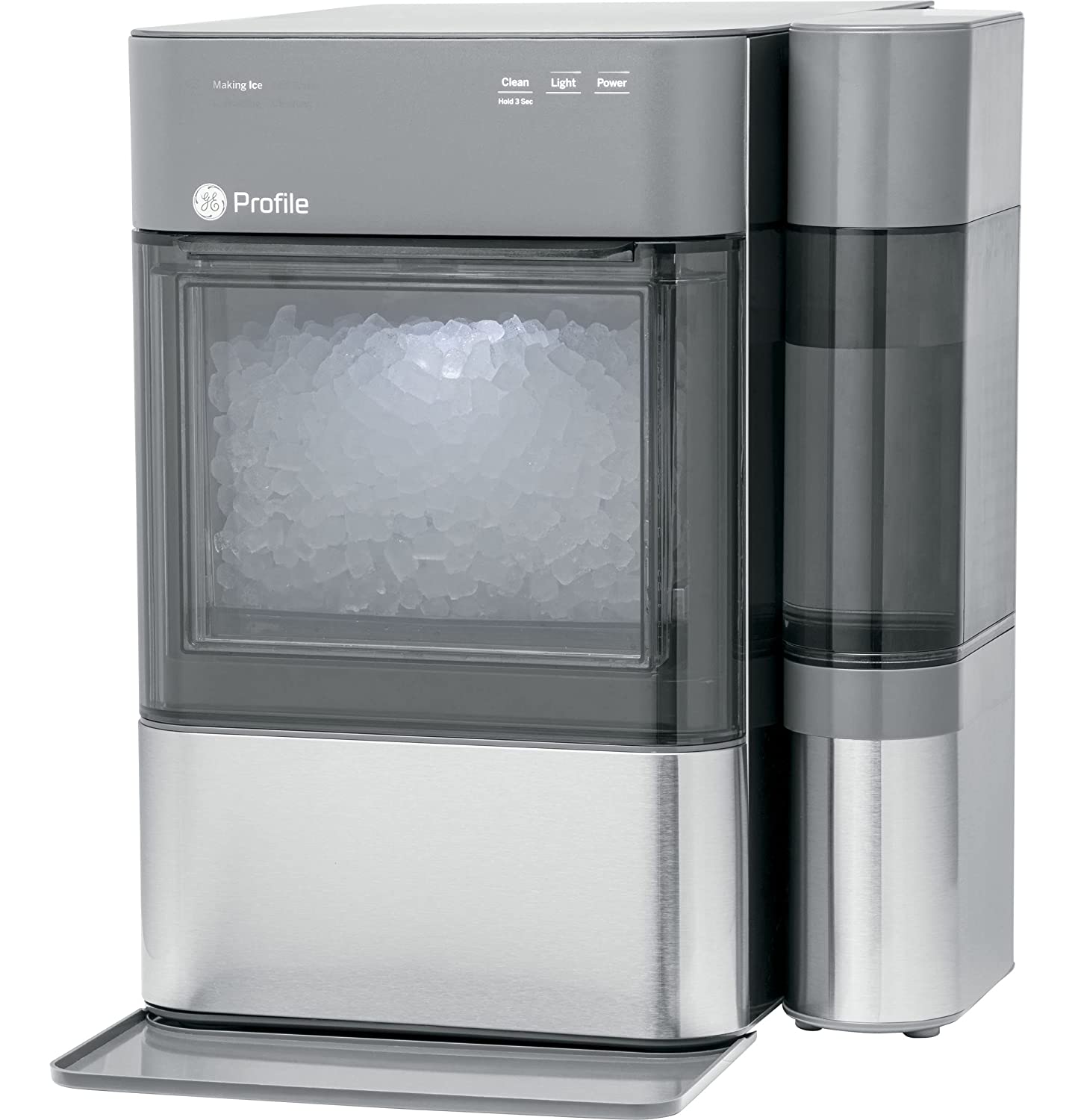 2.0 Countertop Nugget Ice Maker | Ice Machine with WiFi Connectivity | Smart Home Kitchen Essentials | Black Stainless