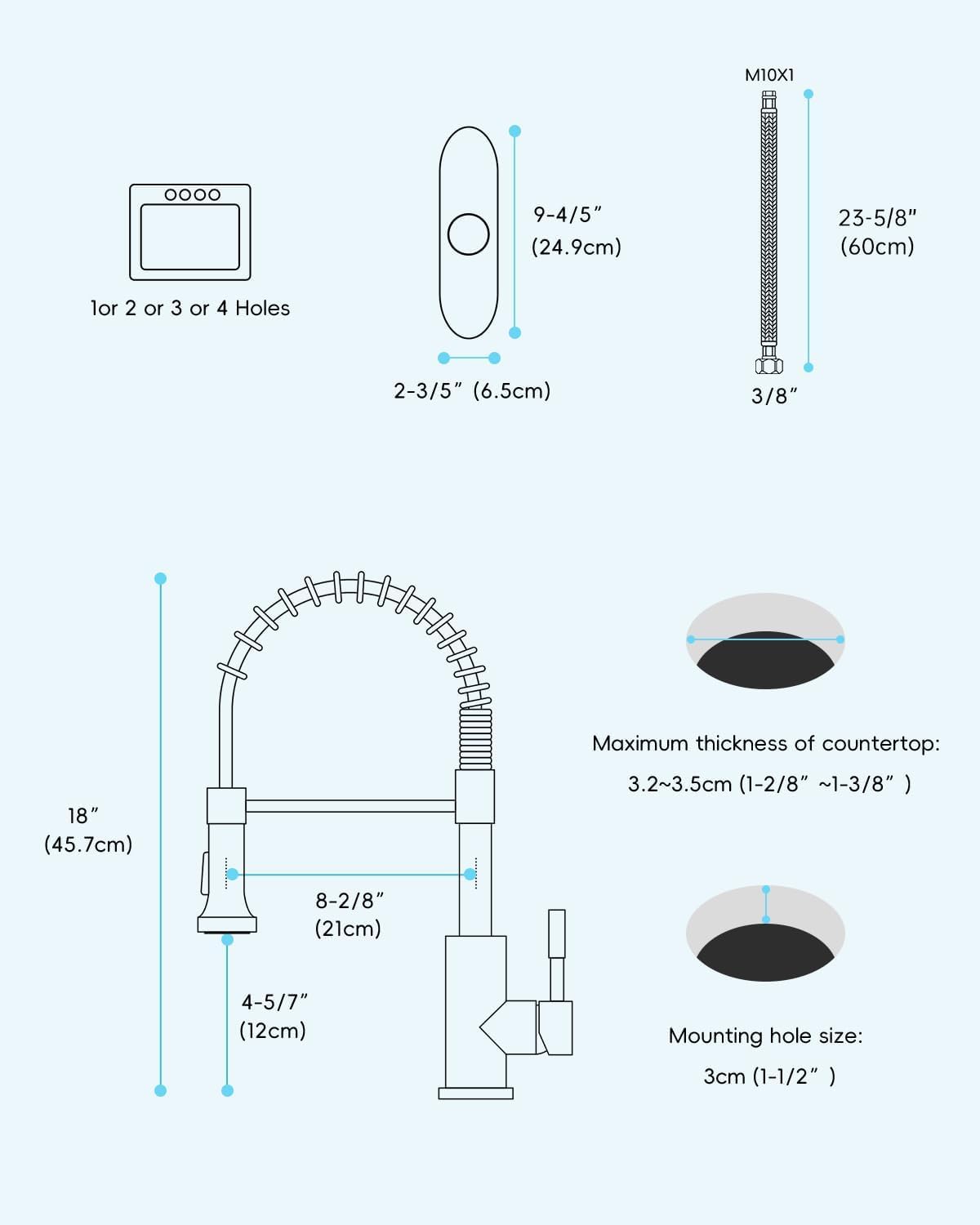 Black Touchless Kitchen Faucet with Soap Dispenser, Motion Sensor Activated Hands-Free Automatic Faucet for Sink with Pull Down Sprayer, Single Handle Smart Faucets for Kitchen Sink