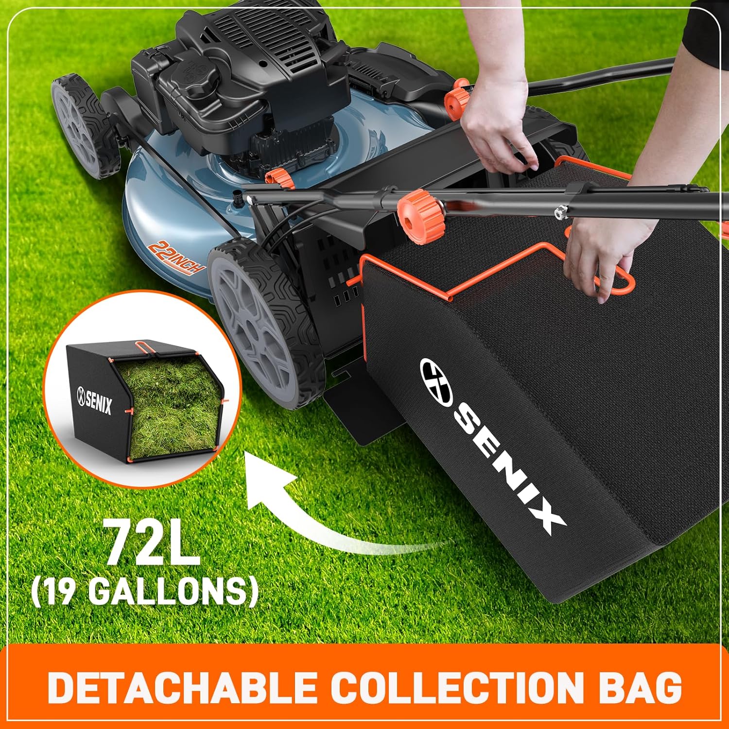 20-Inch Gas Lawn Mower with 125cc Briggs Engine