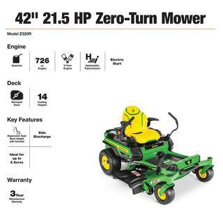 2026 Z320R 42′′ 21.5 HP V-Twin Zero-Turn Riding Mower with Accel Deep Deck