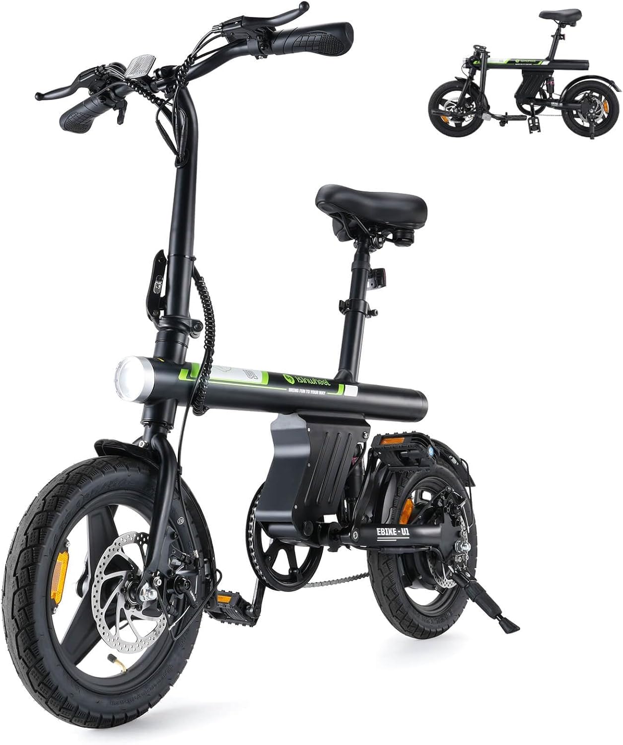 Electric Bike for Adults with Basket, 500W Motor