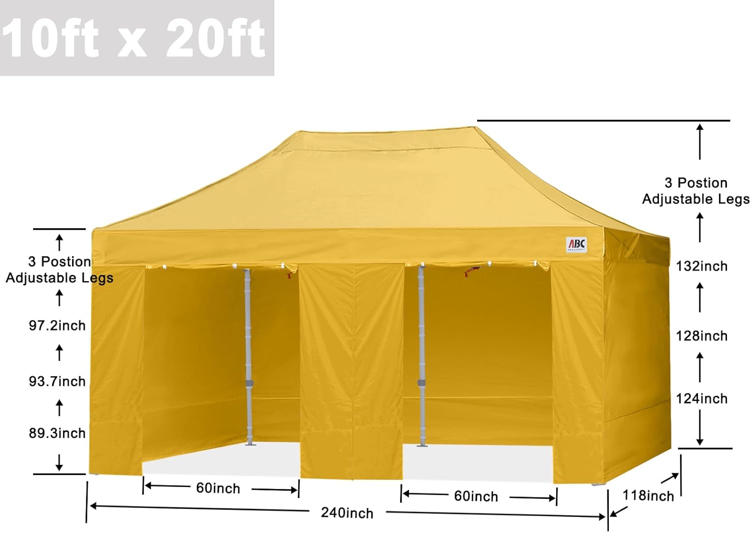 Easy Pop Up Canopy Tent 10×10 with Sidewalls