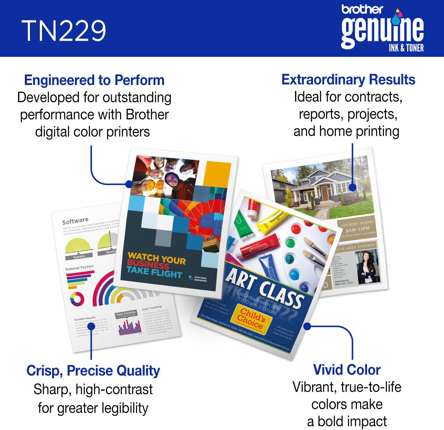 Genuine Tn2294Pk 4-Pack Toner Cartridges Set