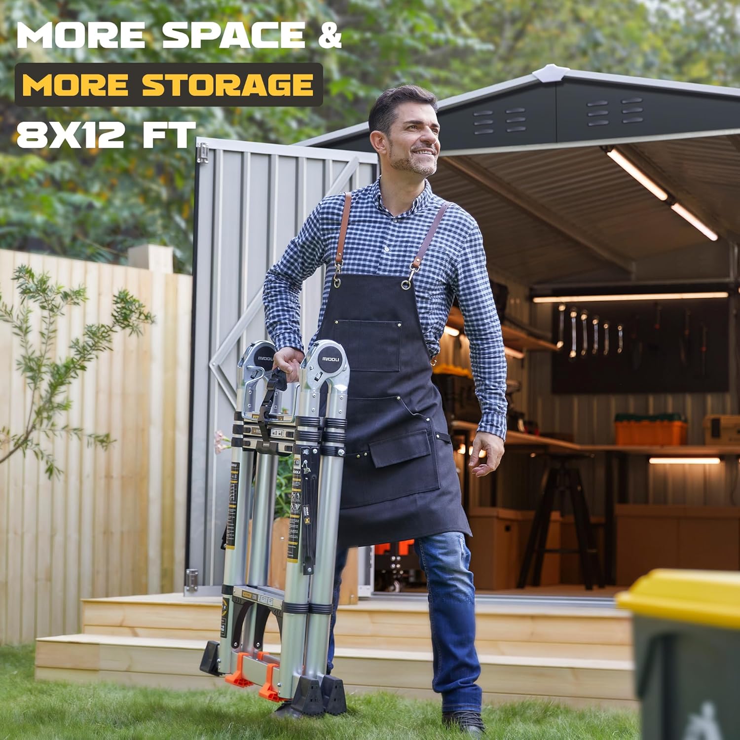 8X12 Ft Metal Outdoor Storage Shed for Garden