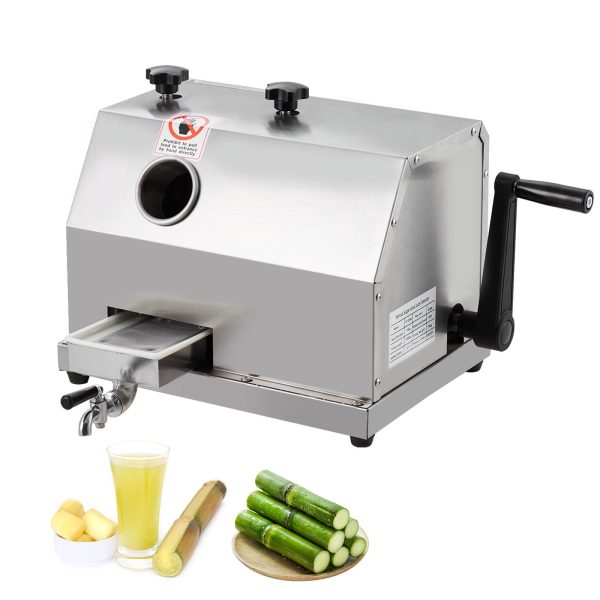 2026 Manual Sugar Cane Juicer Machine, Sugar Cane Press with 3 Stainless Steel Drums and 2.4-inch Large Inlet, Sugarcane Juice Machine with 110LBS/H, Suitable for Home/Commercial Use