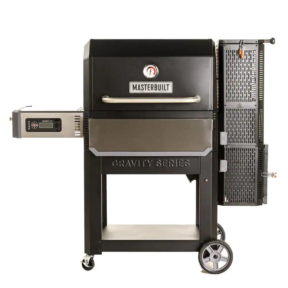 2026 1050 Digital Charcoal Grill and Smoker Combo in Black