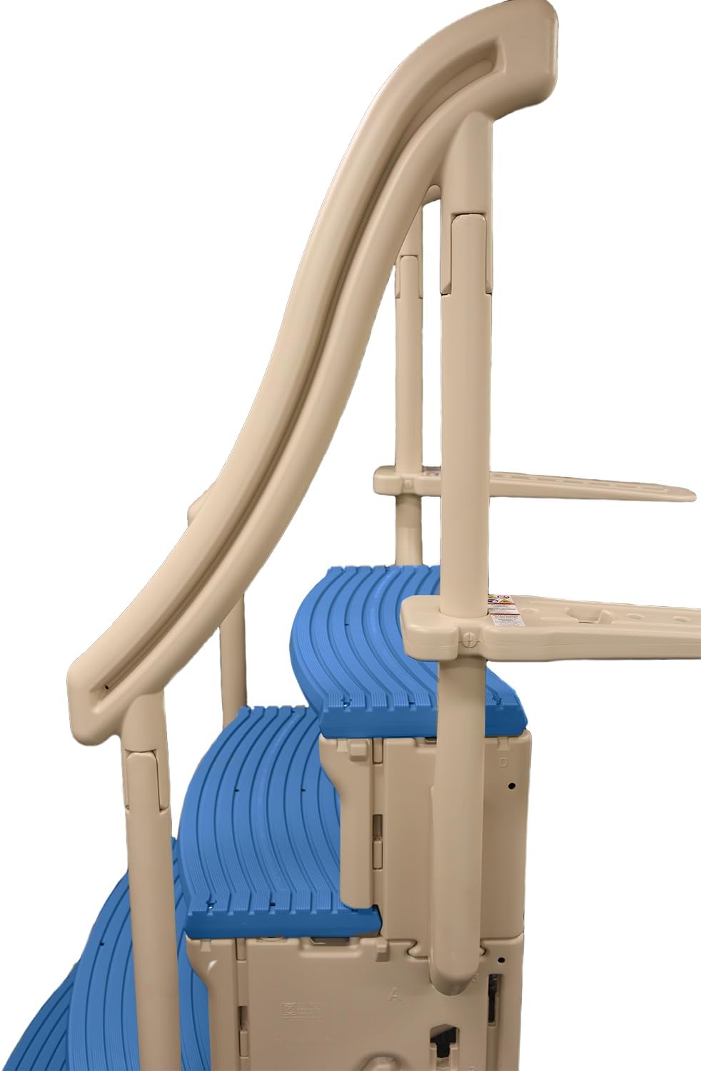 Confer Plastics Curve CCX-AG Pool Step with Grey Treads