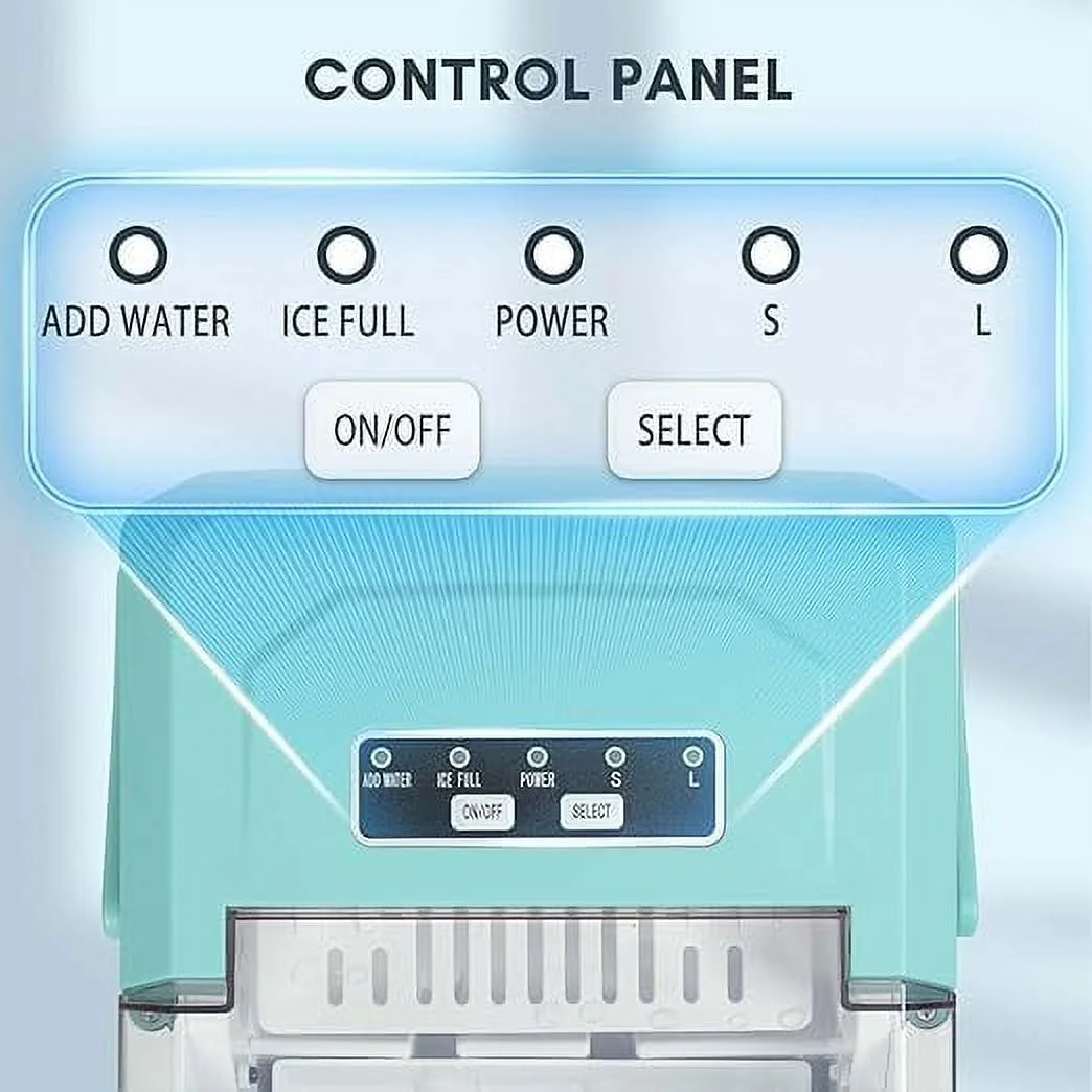 2026 Countertop Ice Maker,Portable Ice Machine with Carry Handle,Self-Cleaning,Basket and Scoop,9 Cubes in 6 Mins,26.5lbs/24Hrs,2 Sizes of Bullet Ice,for Home,Kitchen,Party,Grey