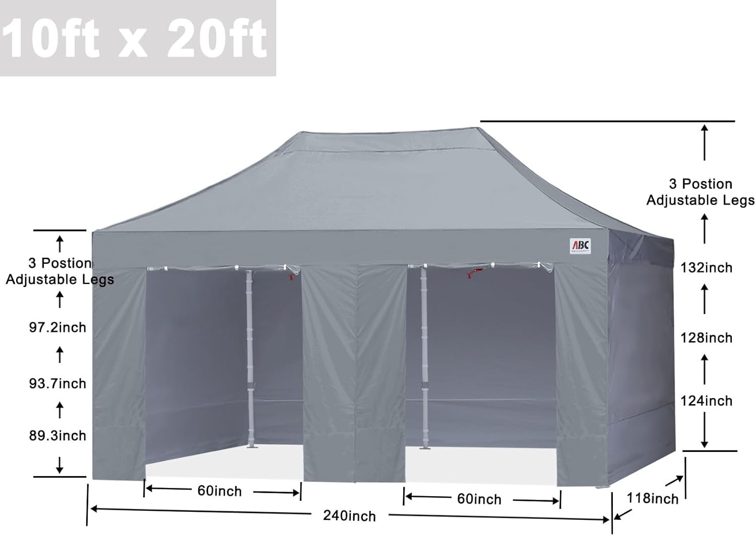 Easy Pop Up Canopy Tent 10×10 with Sidewalls
