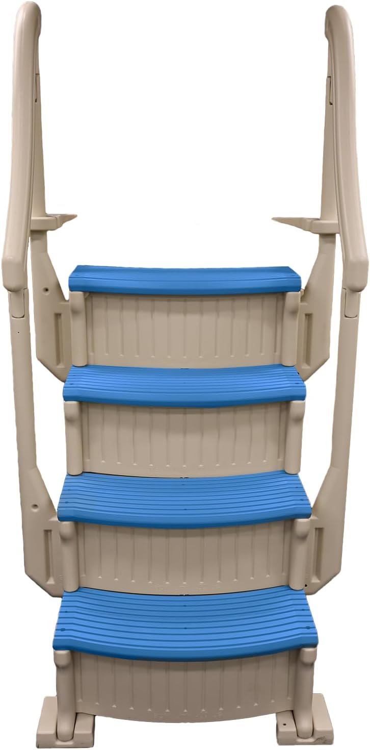 Confer Plastics Curve CCX-AG Pool Step with Grey Treads