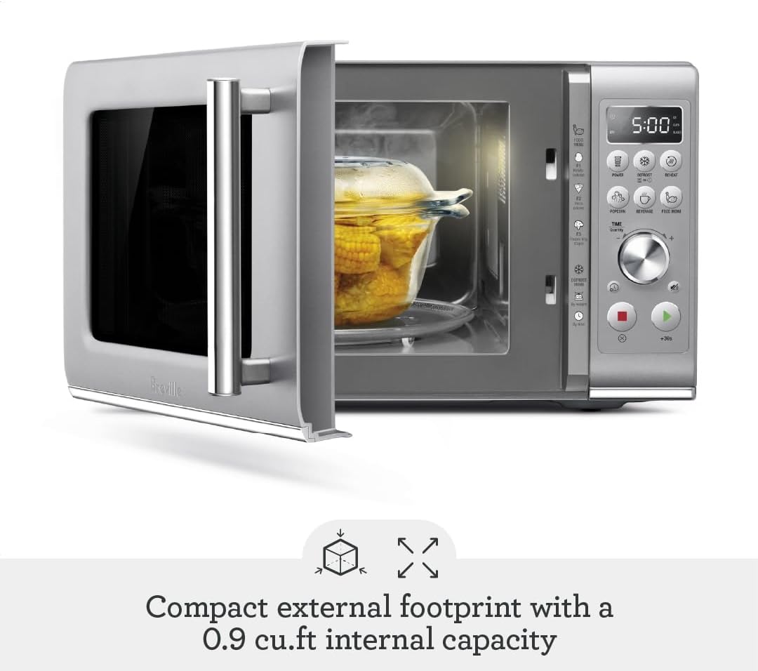 Compact Soft Close Microwave Oven