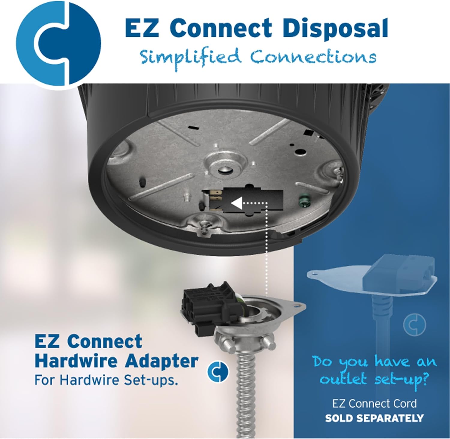 EVOLUTION 0.75HP 3/4 HP, Advanced Series EZ Connect Continuous Feed Food Waste Garbage Disposal, Gray – Advanced Series with EZ Connect