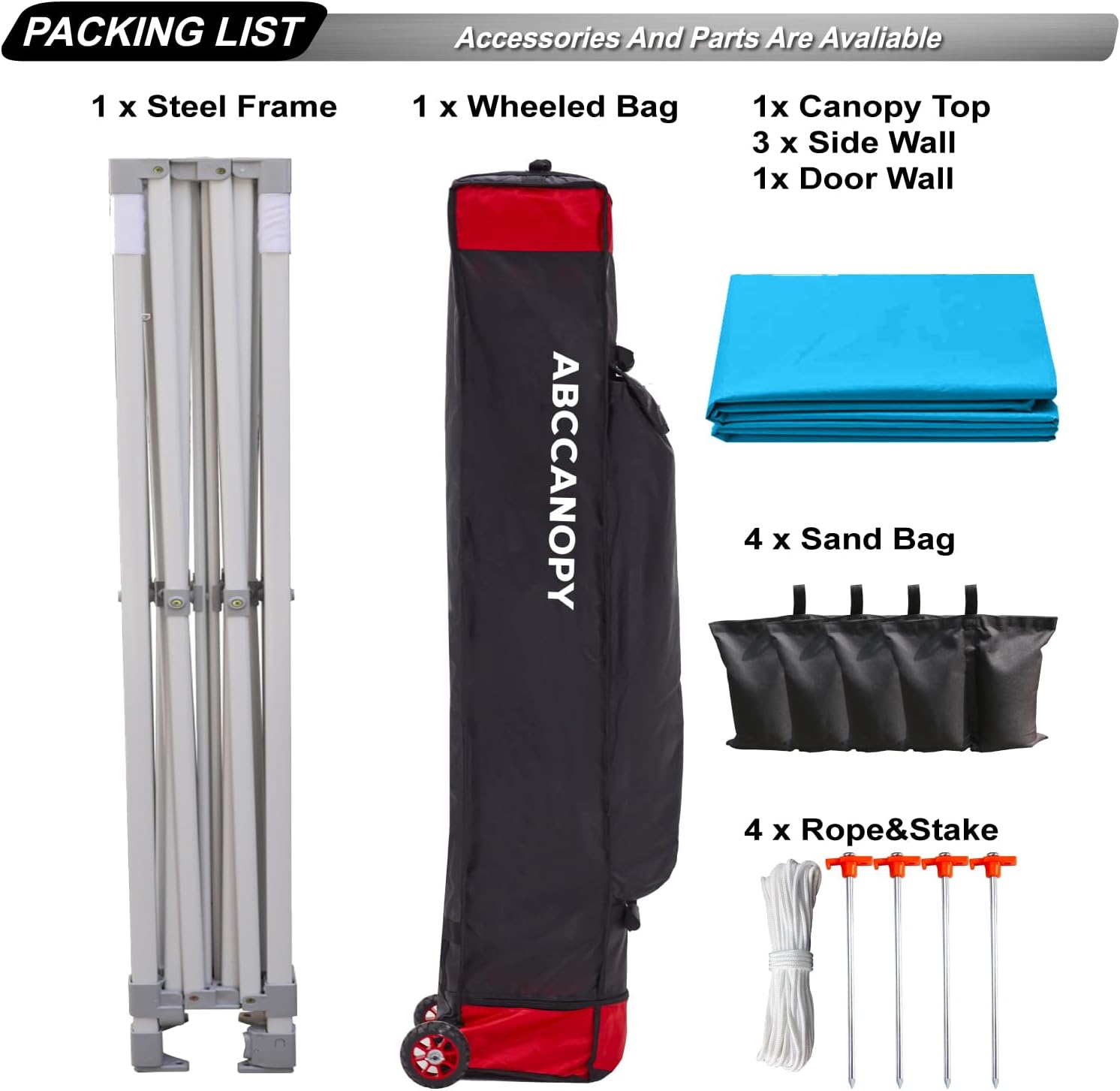 Easy Pop Up Canopy Tent 10×10 with Sidewalls