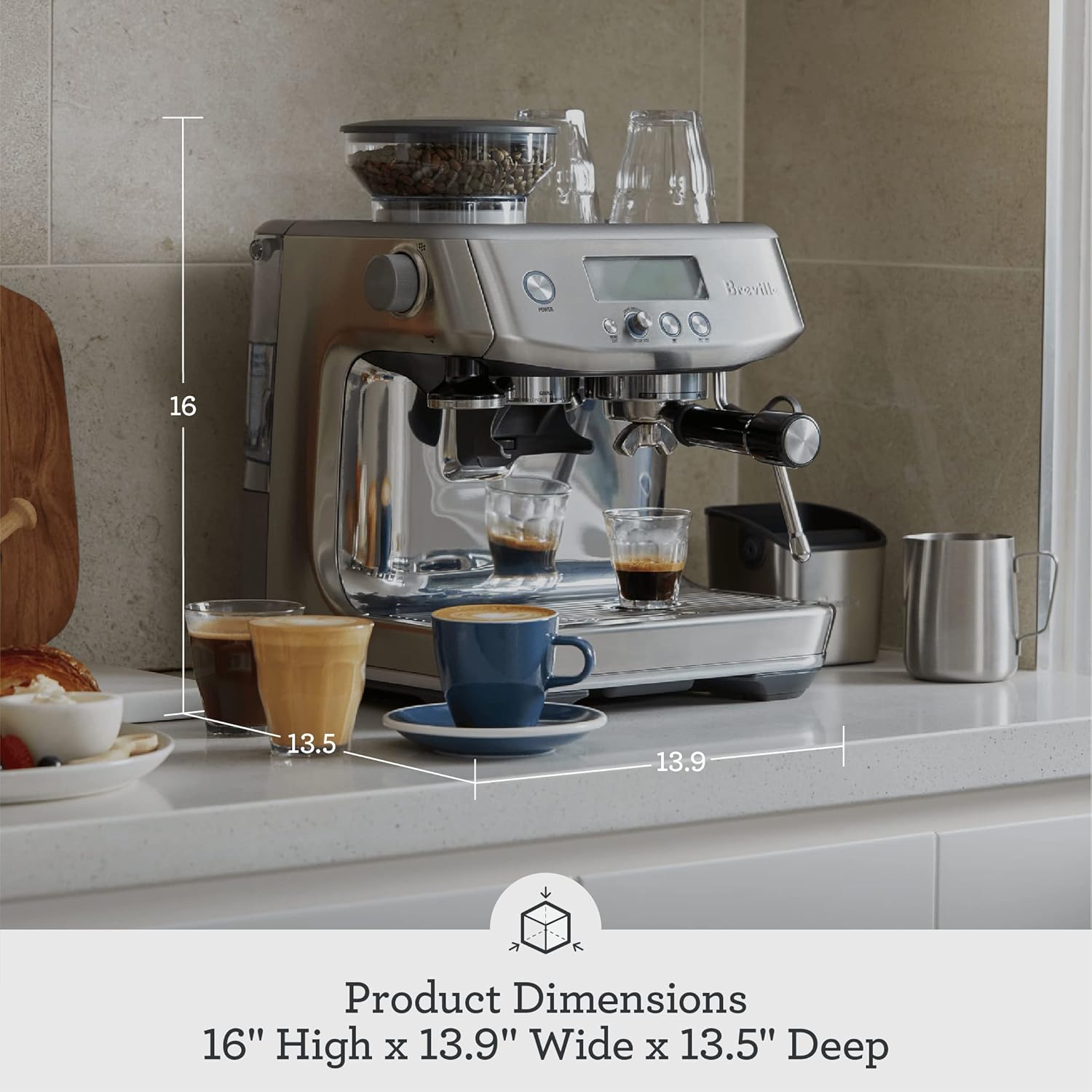 Barista Pro Espresso Machine BES878BSS – Steel