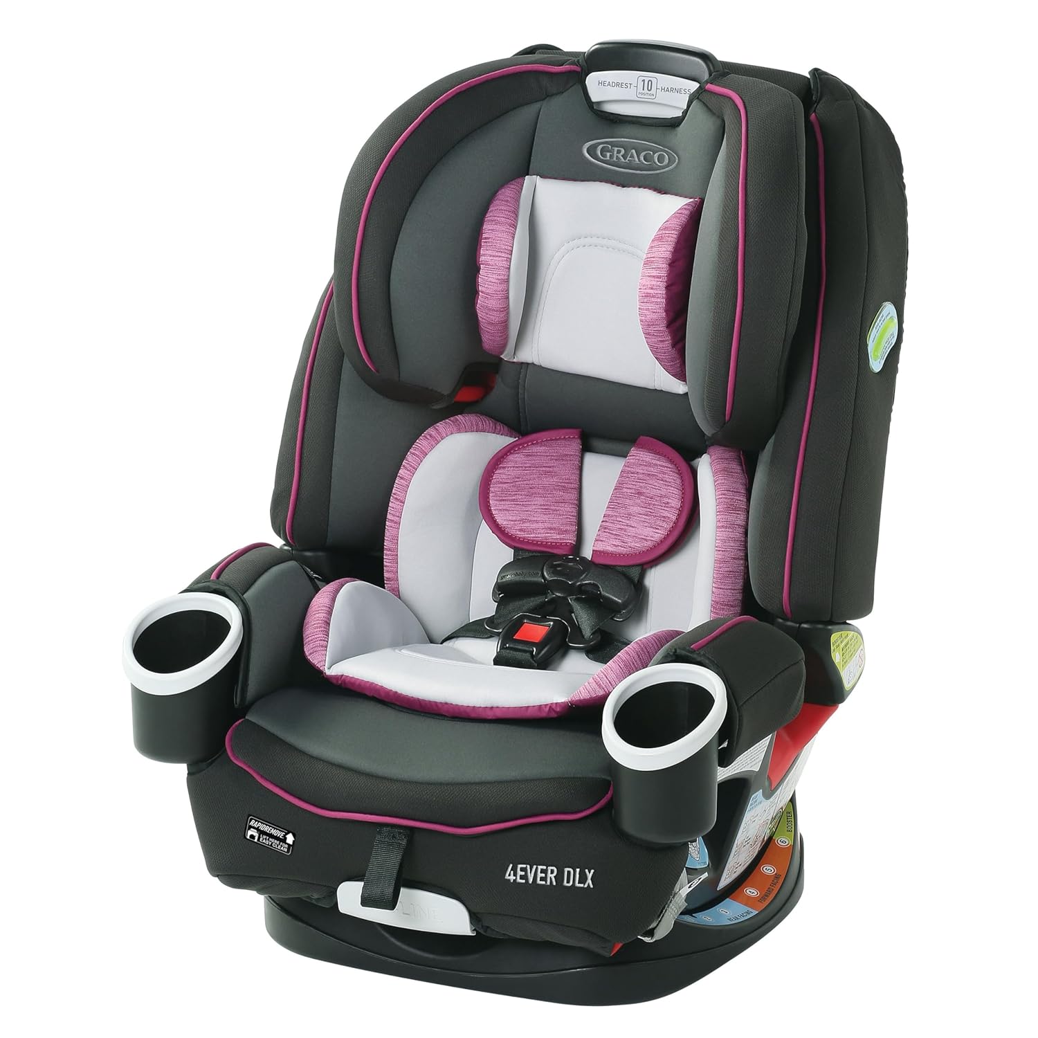 4Ever Dlx 4-In-1 Car Seat – Grey, Infant to Toddler