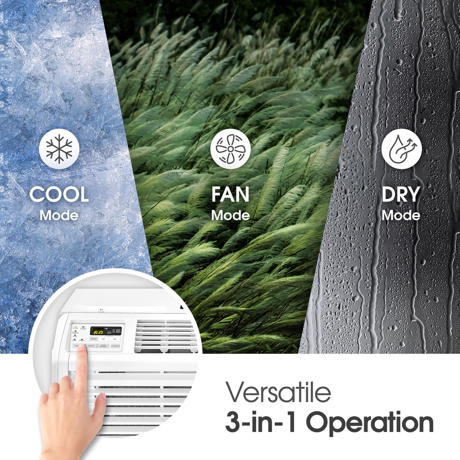8,000 BTU Window Air Conditioner, Remote & Quiet