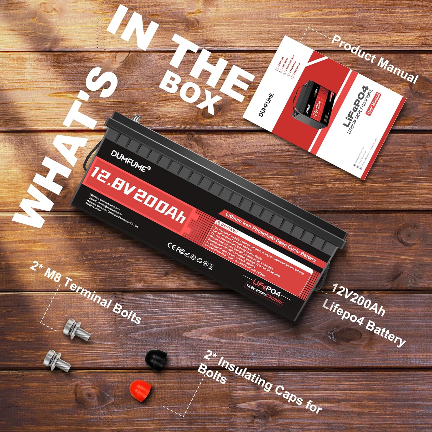 12V 300Ah Lithium LiFePO4 Battery with 200A BMS