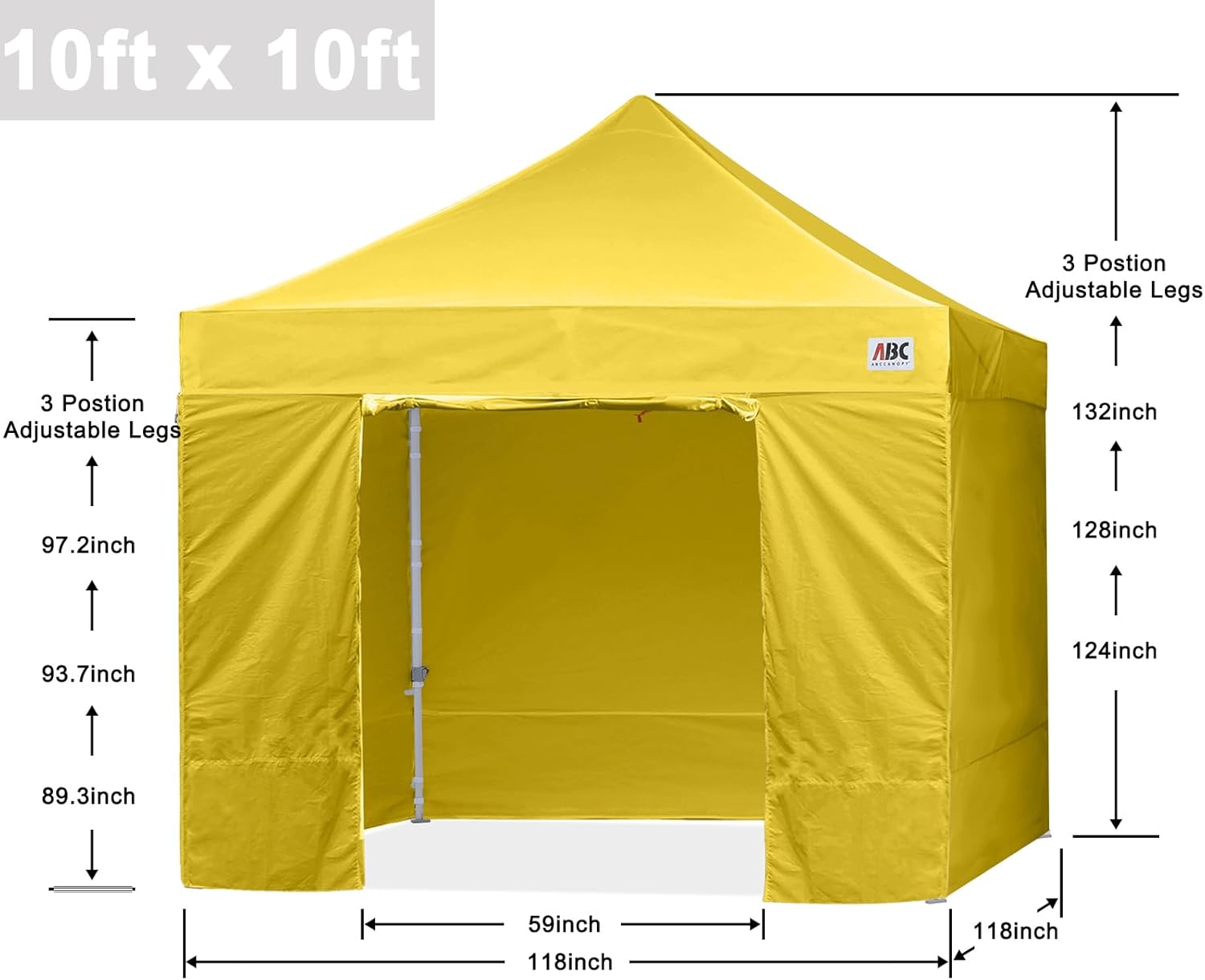 Easy Pop Up Canopy Tent 10×10 with Sidewalls