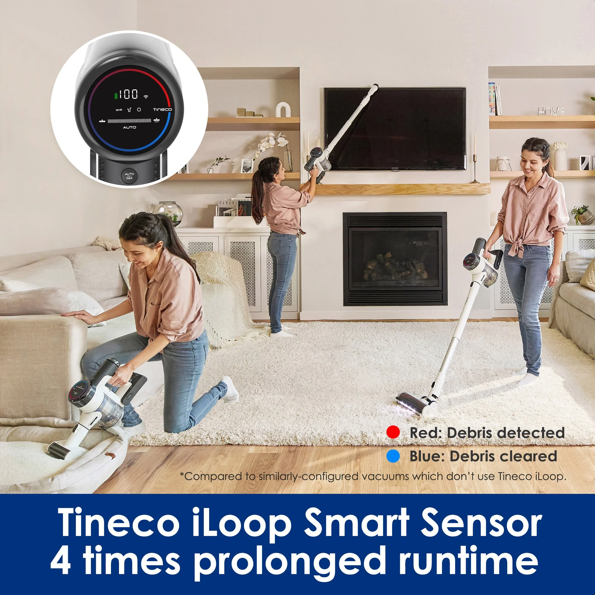 Tineco S15 Cordless Vacuum Cleaner – iLoop Smart Sensor, ZeroTangle Brush & PureCyclone Technology