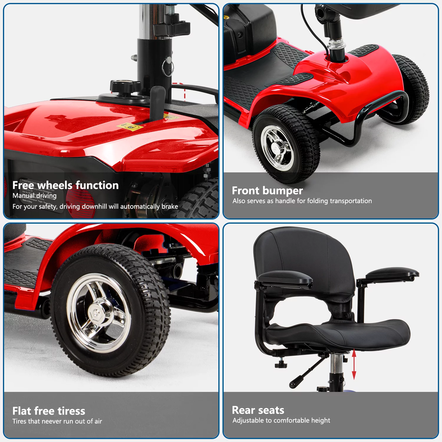 2026 UltraLite Mobility 4-Wheel Scooter, Portable & Lightweight, 14-Mile Range, Model A898