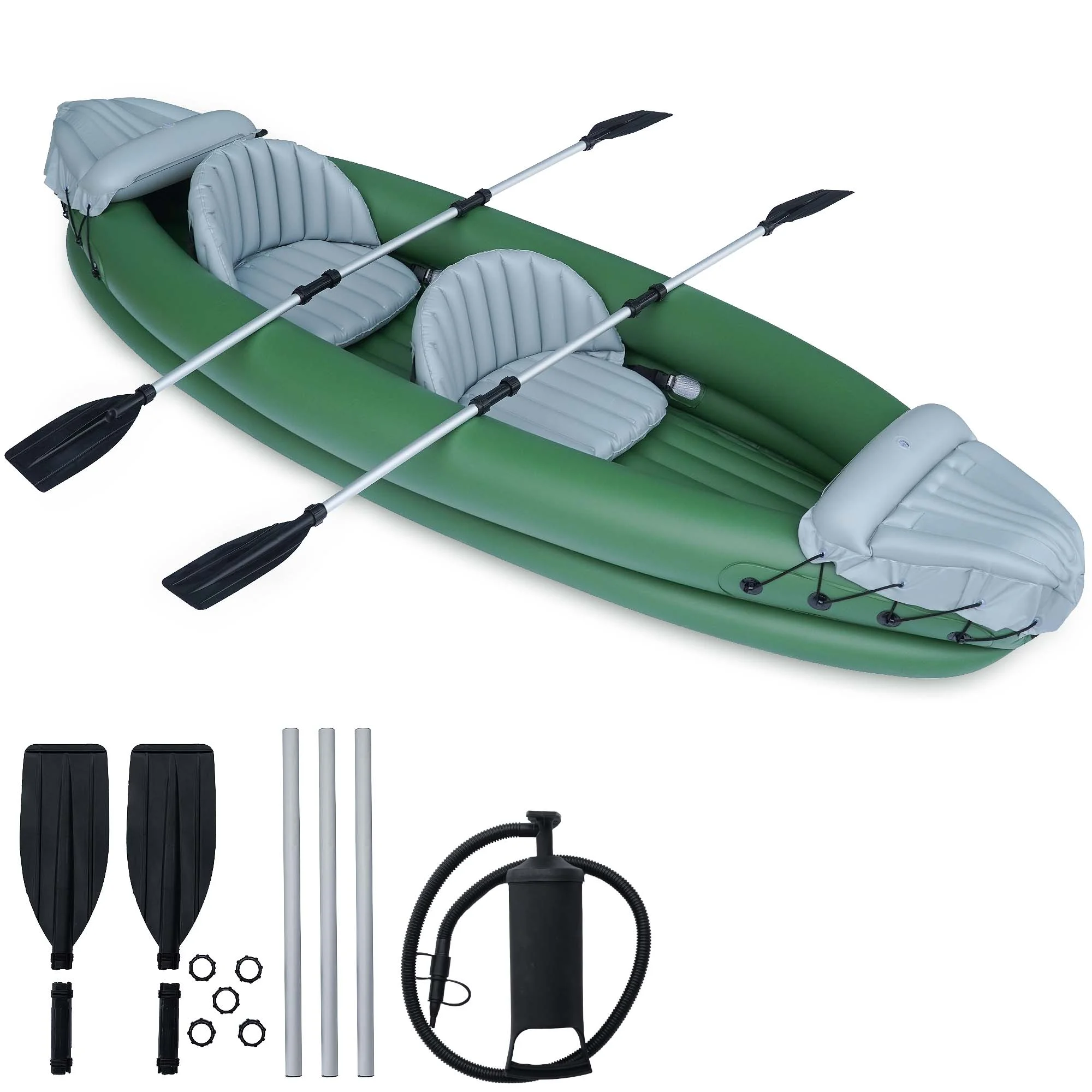 2026 Naipo 2 Person Inflatable Kayak for Adults with Aluminum Oars Bag Carry Patch Air Pump