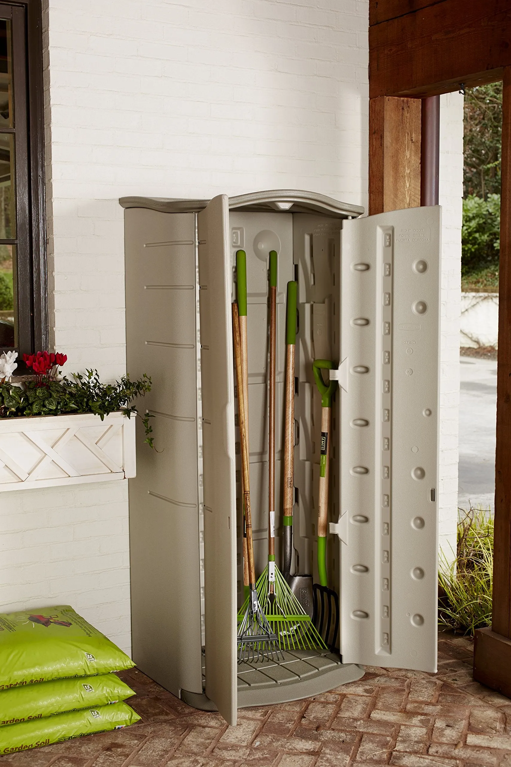 2026 Rubbermaid Vertical Resin Weather Resistant Outdoor Storage Shed