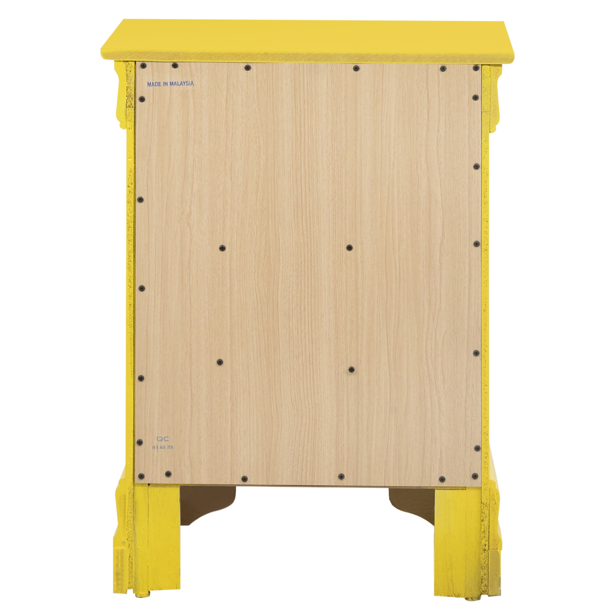 Passion Furniture Louis Philippe 3-Drawer Yellow Nightstand (29