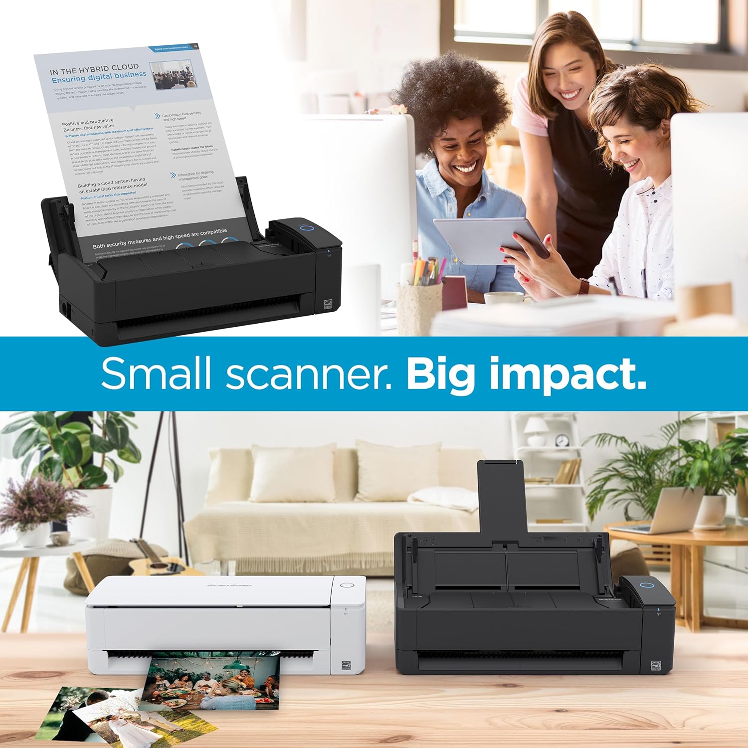 Ix1300 Compact Wireless USB Color Document Scanner