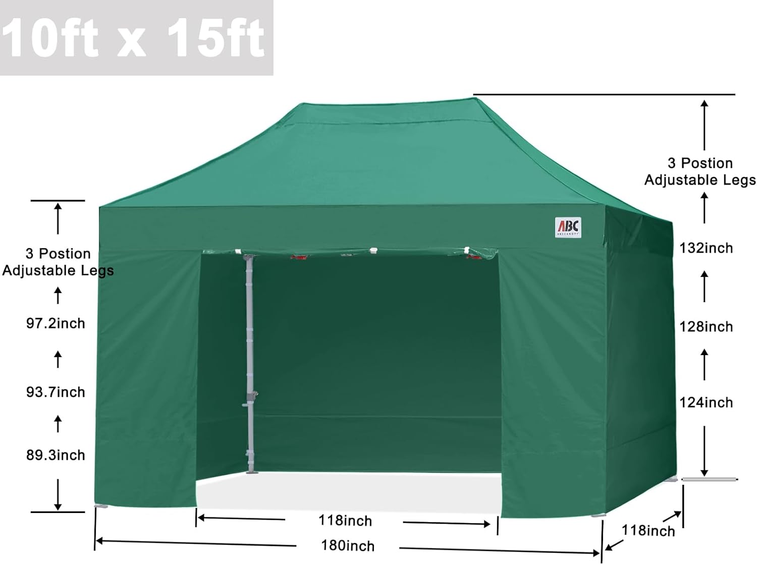 Easy Pop Up Canopy Tent 10×10 with Sidewalls
