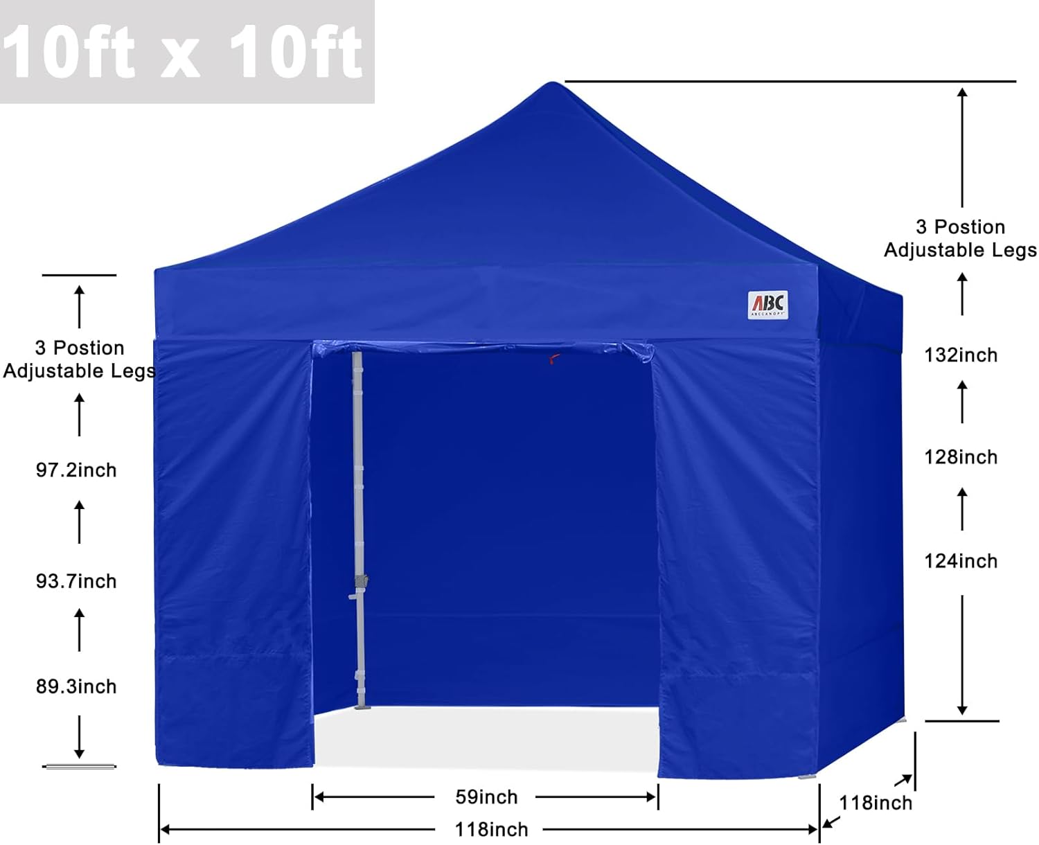 Easy Pop Up Canopy Tent 10×10 with Sidewalls