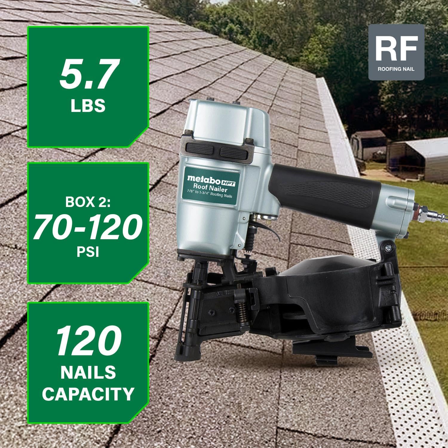 LTD Metabo HPT NV45AB2 Roofing Nailer for Asphalt Shingles