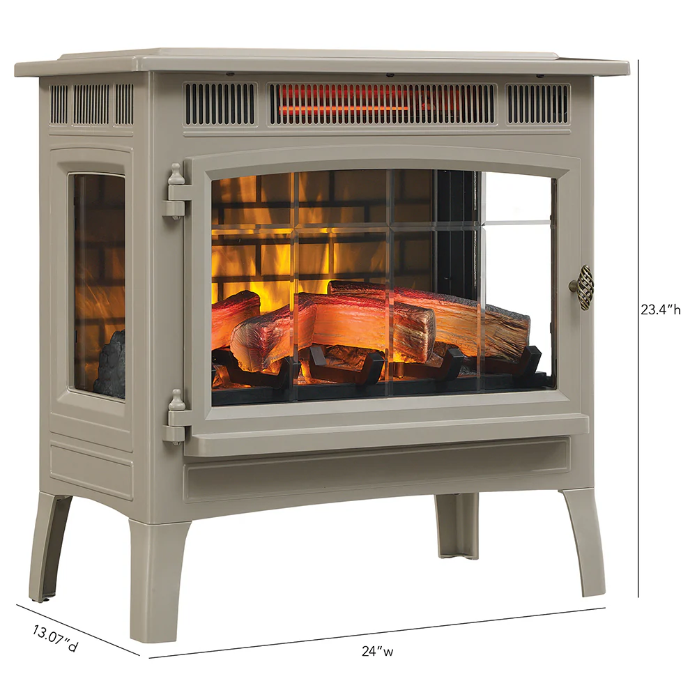 2026 Duraflame 3D French Grey Infrared Electric Fireplace Stove with Remote Control - DFI-5010-05