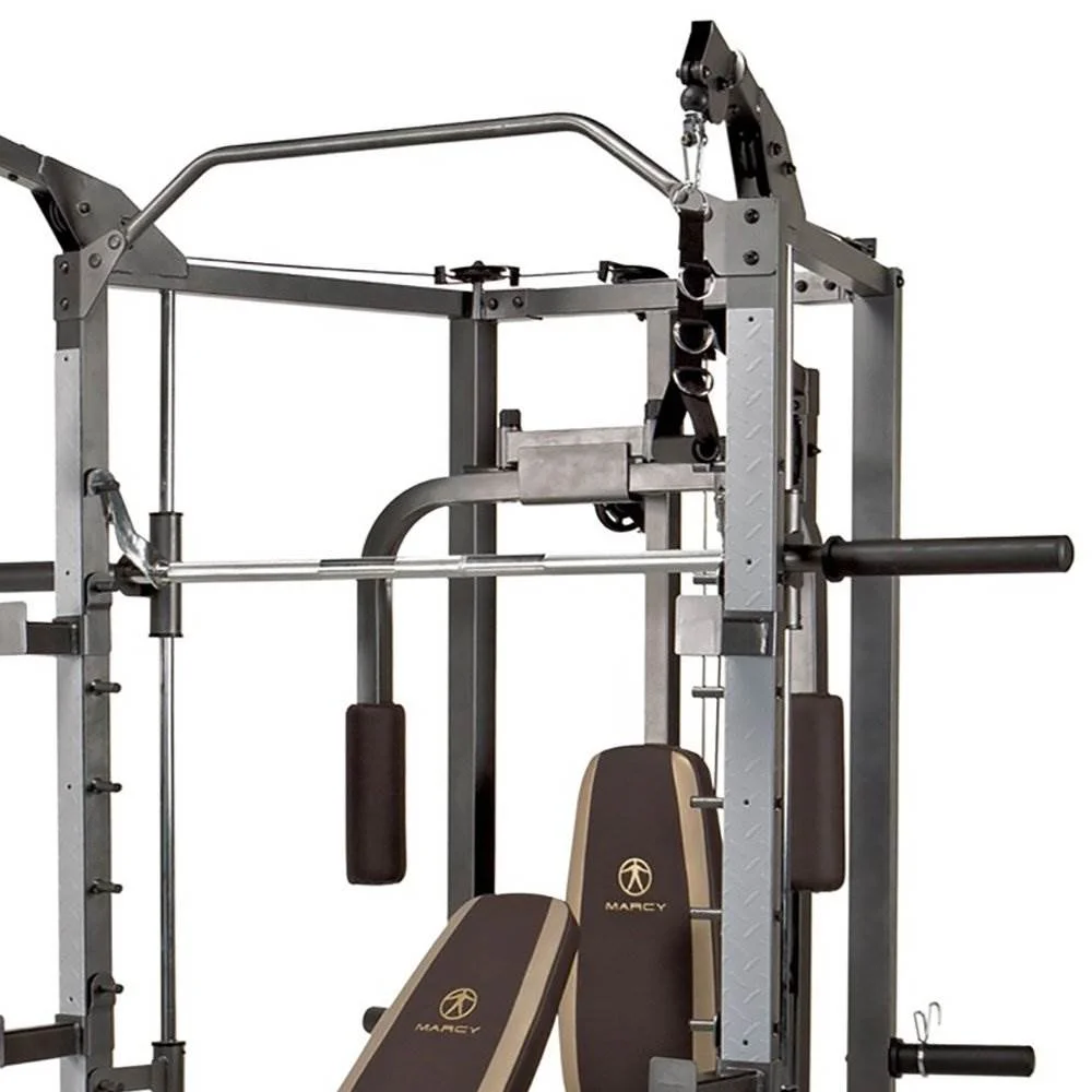 2026 Marcy Combo Heavy Duty Full Body Home Exercise Gym Equipment, Gray/Brown
