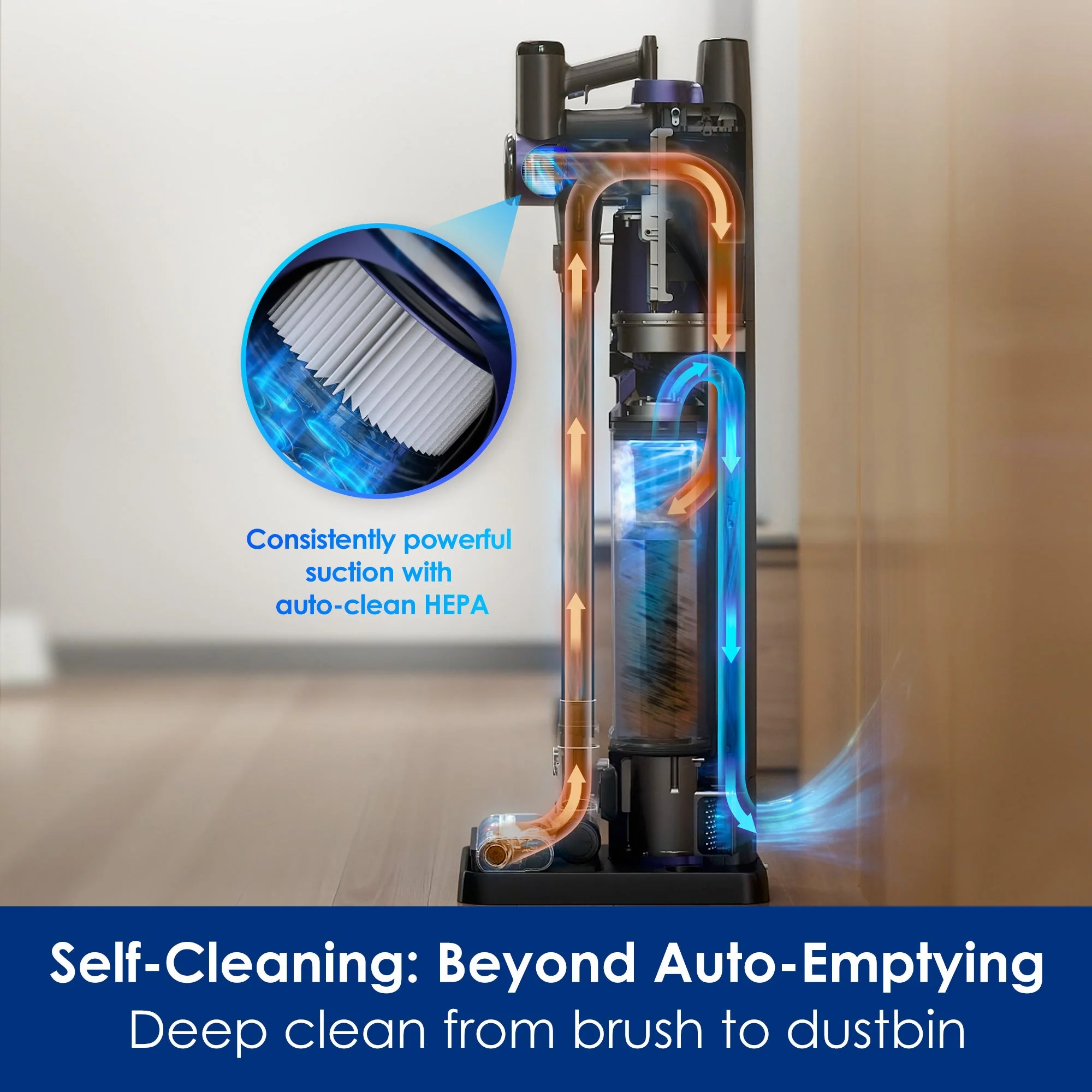 PURE ONE Station FurFree Vacuum with 4-in-1 Clean Station, 3L Eco Dustbin & ZeroTangle™ Brush