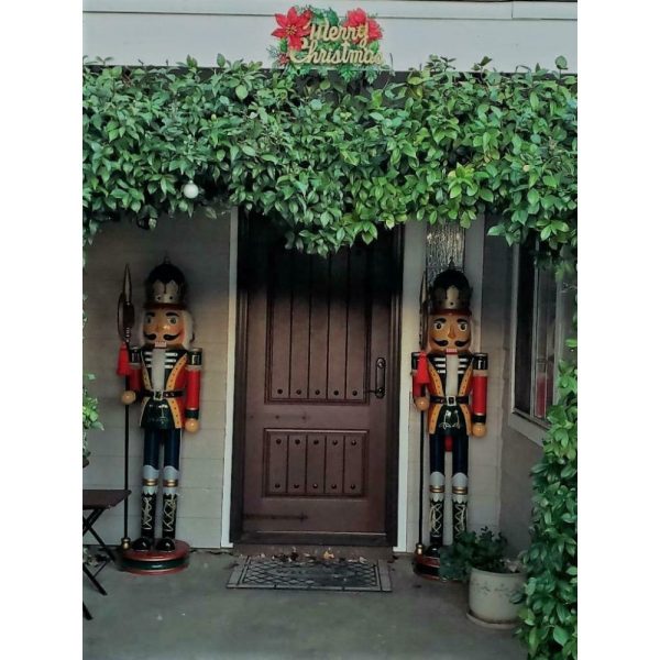 72 6 ft tall wooden nutcracker pair vintage good condition sgtnighsdesigns