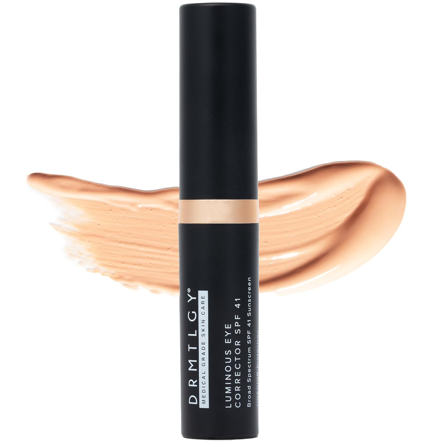 2025 DRMTLGY Luminous Eye Corrector SPF 41  Under Eye Color Corrector for Dark Circles  Anti-Aging Tinted Eye Cream  Hydrating Eye Serum with Peach Undertone  Medium