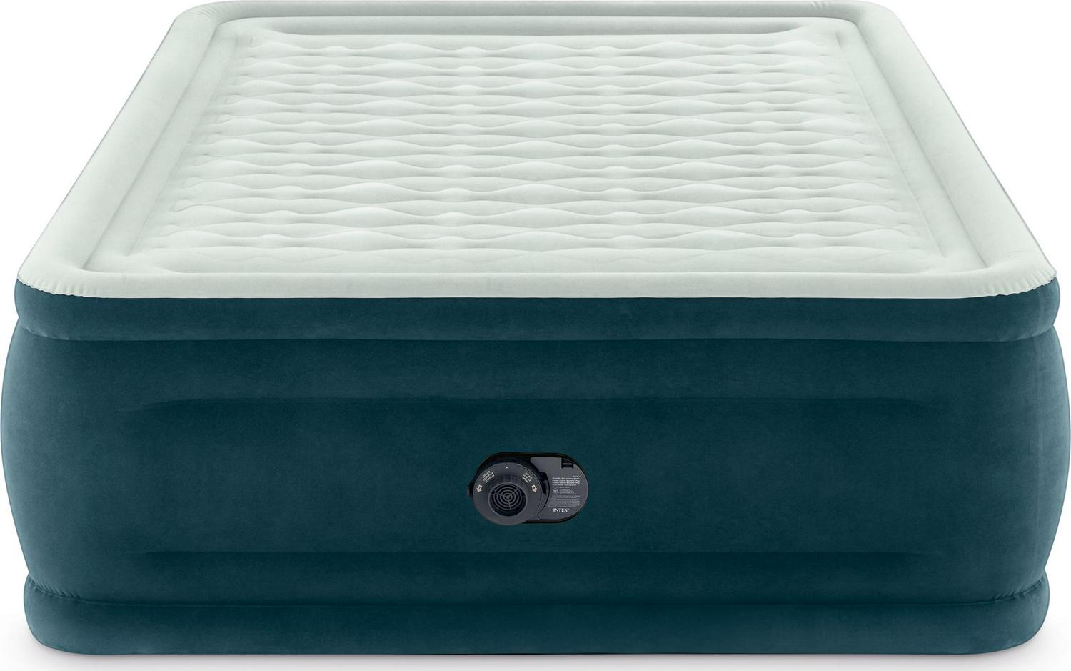 Intex Dura-Beam 24 Pillowtop Air Mattress, with Built-in Pump, Queen