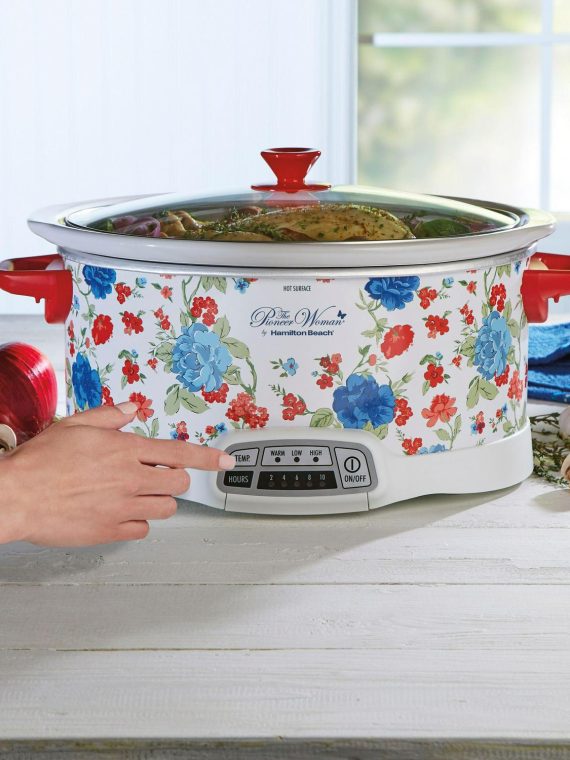 2025 The Pioneer Woman Classic Charm 7-qt Programmable Slow Cooker by Hamilton Beach
