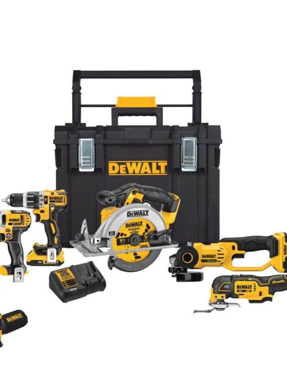 DEWALT 20V MAX Cordless 7 Tool Combo Kit with TOUGHSYSTEM Case, (1) 20V 4.0Ah Battery and (2) 20V 2.0Ah Batteries DCKTS781D2M1 sgtnighsdesigns