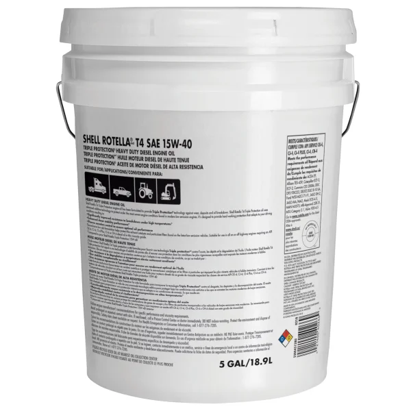 T4 Triple Protection 15W-40 Diesel Motor Oil, 5 Gallon Pail