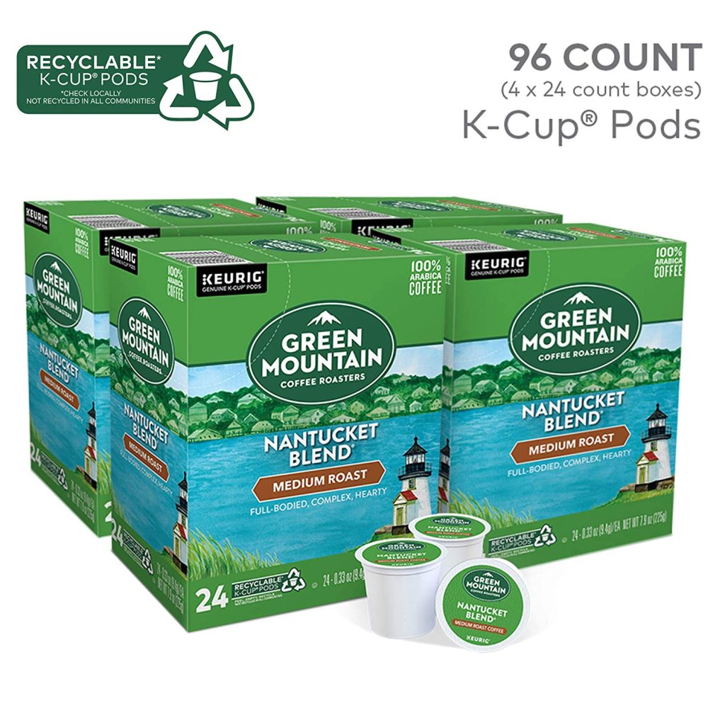 Green Mountain Coffee Roasters Nantucket Blend K-Cup Pods, Medium Roast, 96 Count