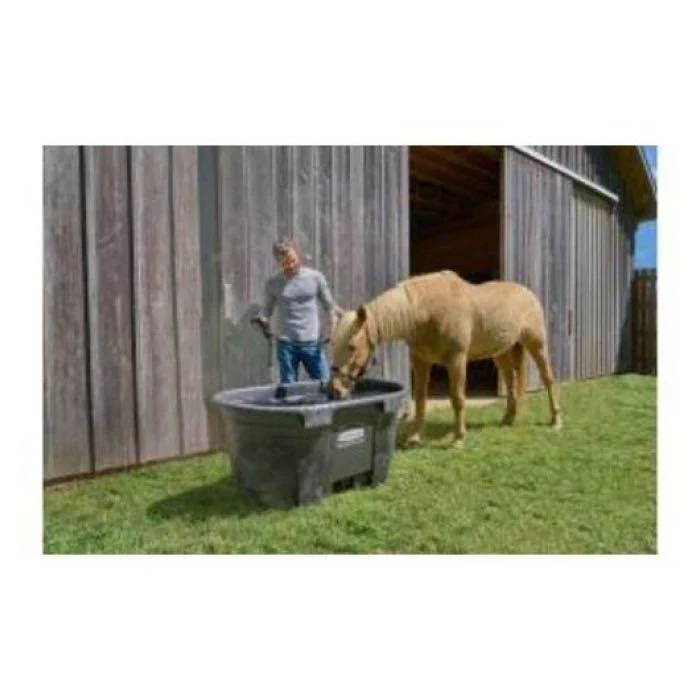 Rubbermaid FG424500BLA Stock Tank, 150 Gal Capacity, Plastic, Black