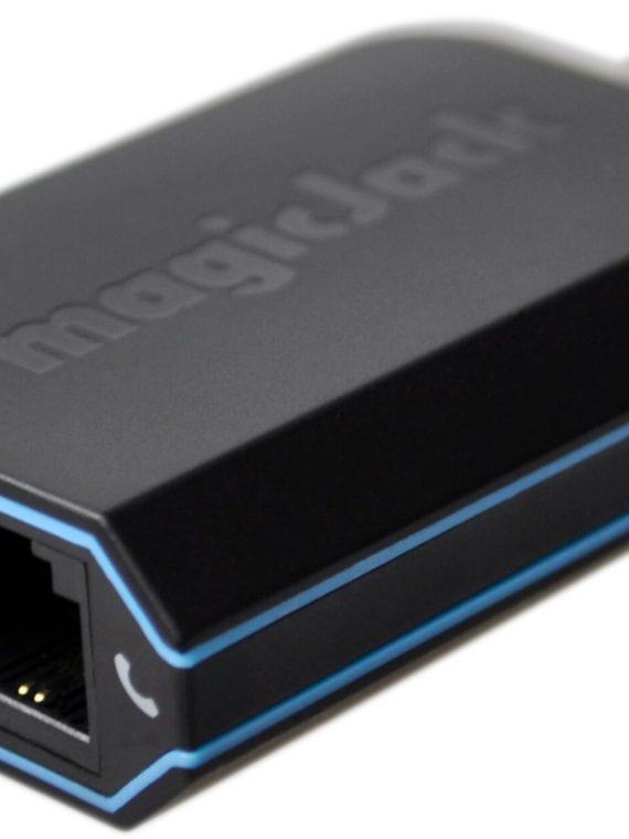 2025 MagicJack – HOME VoIP Telephone Adapter with 12 Months of Service – Black