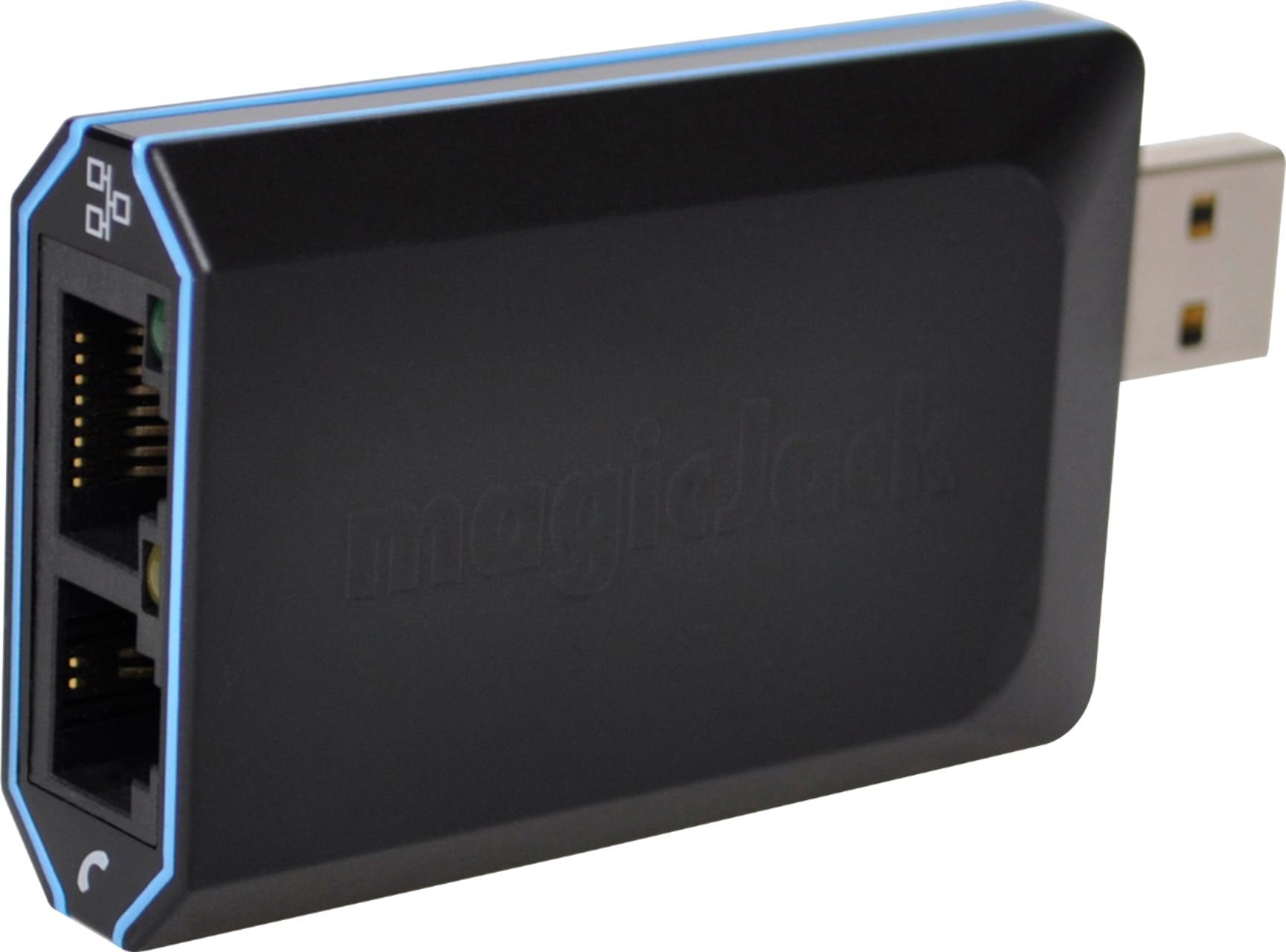 2025 MagicJack – HOME VoIP Telephone Adapter with 12 Months of Service – Black