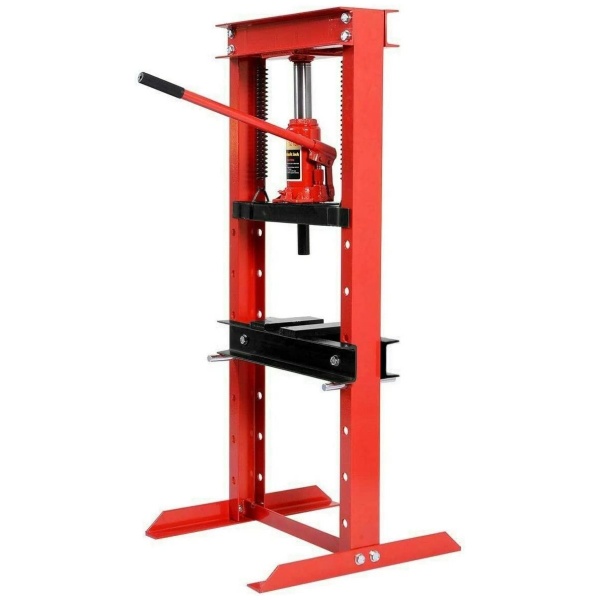2025 12 Ton Hydraulic Floor Shop Press H-Frame w/Heavy Duty Steel Plates
