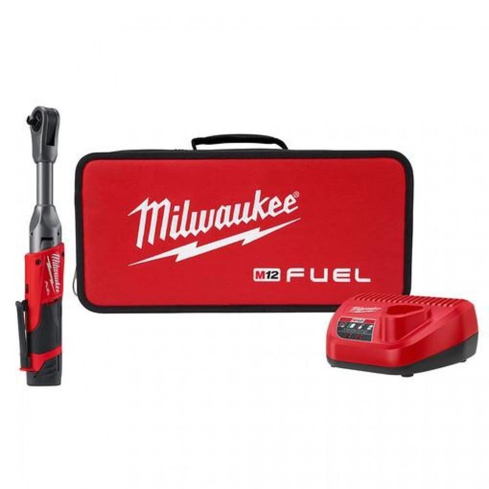 2025 Milwaukee 2560-21 M12 FUEL 3/8'' Extended Reach Ratchet 1 Battery Kit