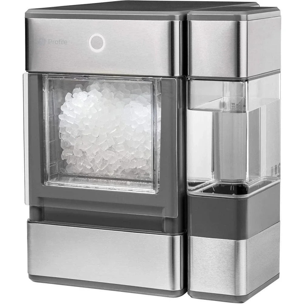 2025 GE Profile OPAL01GEPKT Opal | Countertop Nugget Ice Maker, Stainless Steel Wrap with Gray Accents & LED Lighting