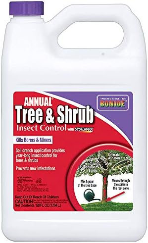 2025 Bonide Annual Tree & Shrub Insect Control with Systemaxx  128 oz Concentrate  Year Long Protection and Insect Killer