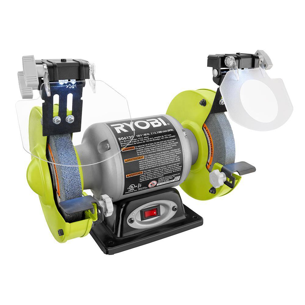 RYOBI 2.1 Amp 6�� Grinder with LED lights BG612G